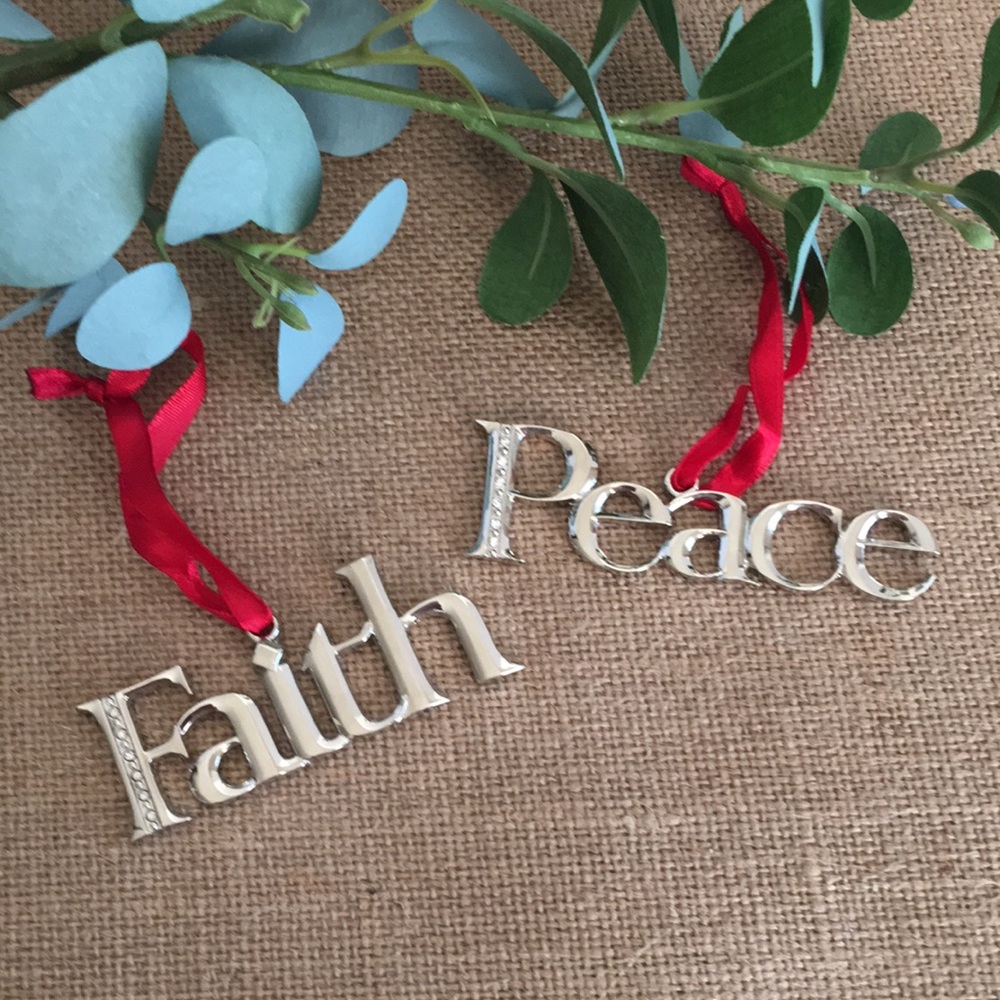 Harvey Lewis Faith & Peace Ornaments (Set of two)